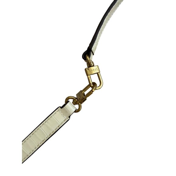 STAUD Cream Patent Leather Adjustable Crossbody Shoulder Strap NEW - Picture 8 of 8